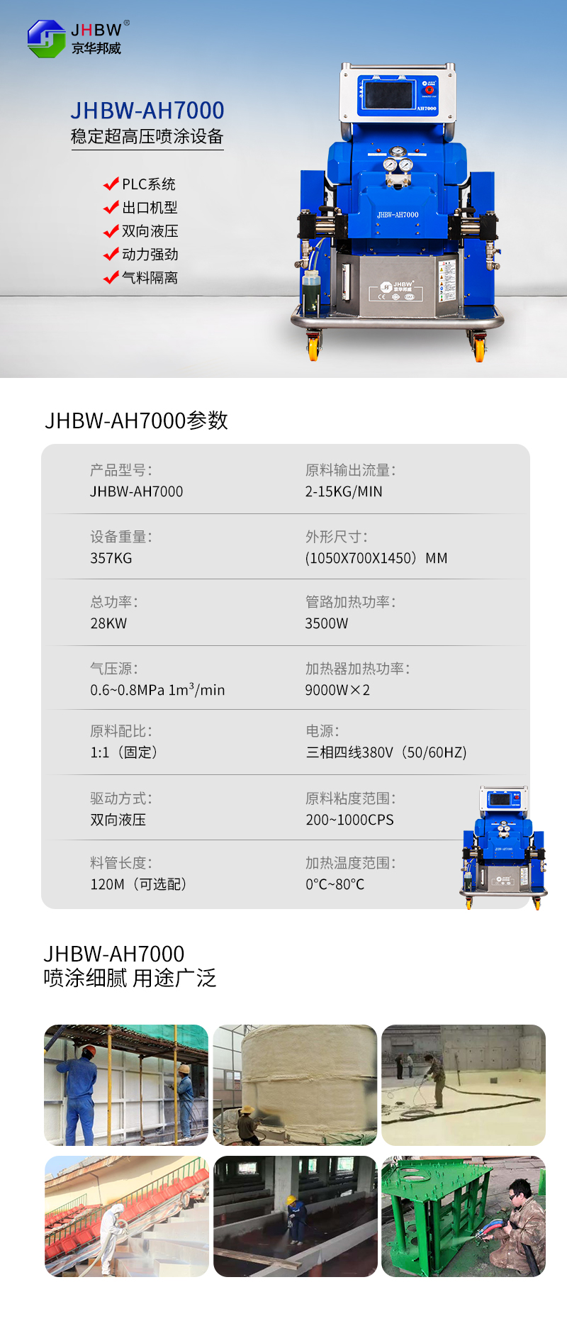 AH7000聚脲噴涂機(jī)